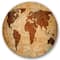 Designart - Ancient Map of The World XI - Vintage Metal Circle Wall Art